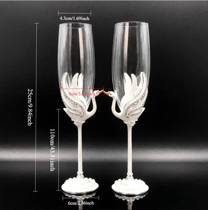 Crystal Red Wine Glass Set for Parties - 2pcs