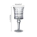 Engraved Embossed Glass Goblet for Wine and Champagne