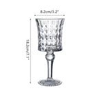 Engraved Embossed Glass Goblet for Wine and Champagne