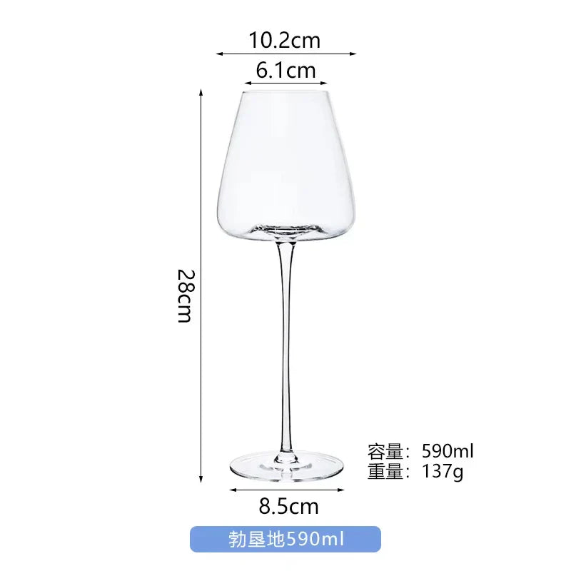 720ml Burgundy Crystal Wine Glasses for Red Wine