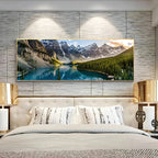 Lake Forest Mountain Canvas Painting Wall Art Decor