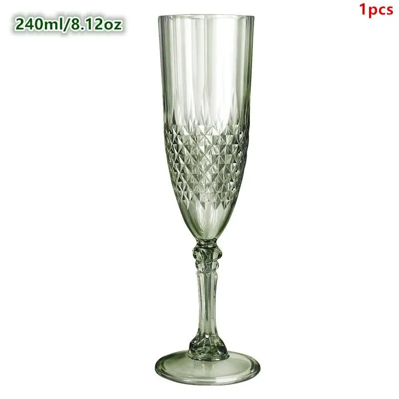 Crystal High-Stem Champagne Goblet Set for Parties
