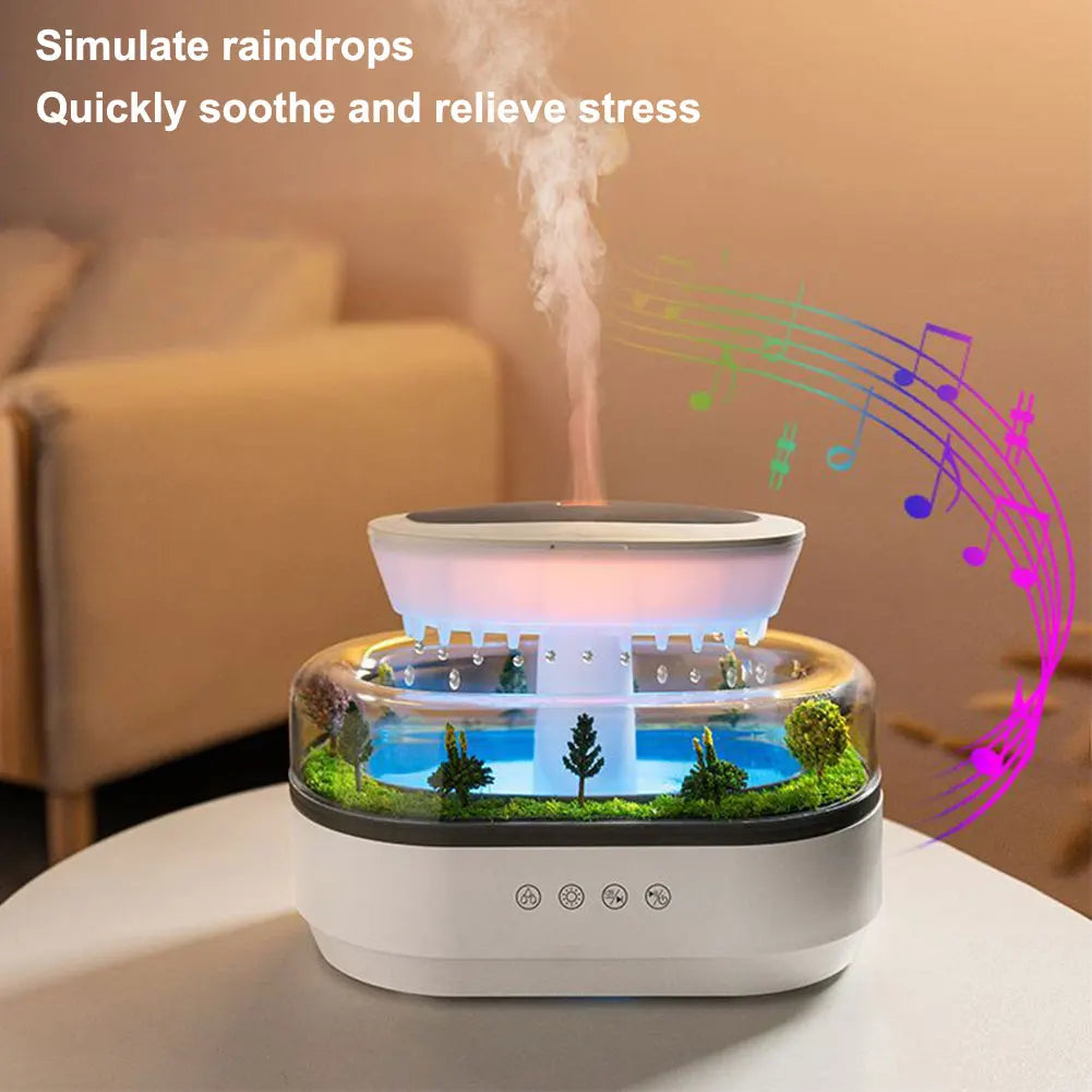 Cloud Rain Humidifier with 7 Colors and Essential Oils