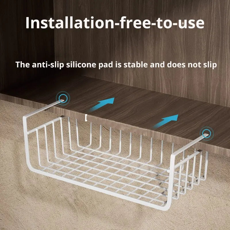 Large Capacity Wall Mounted Metal Storage Basket