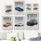 W16 750S Canvas Painting Sports Car Wall Art
