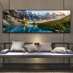 Lake Forest Mountain Canvas Painting Wall Art Decor