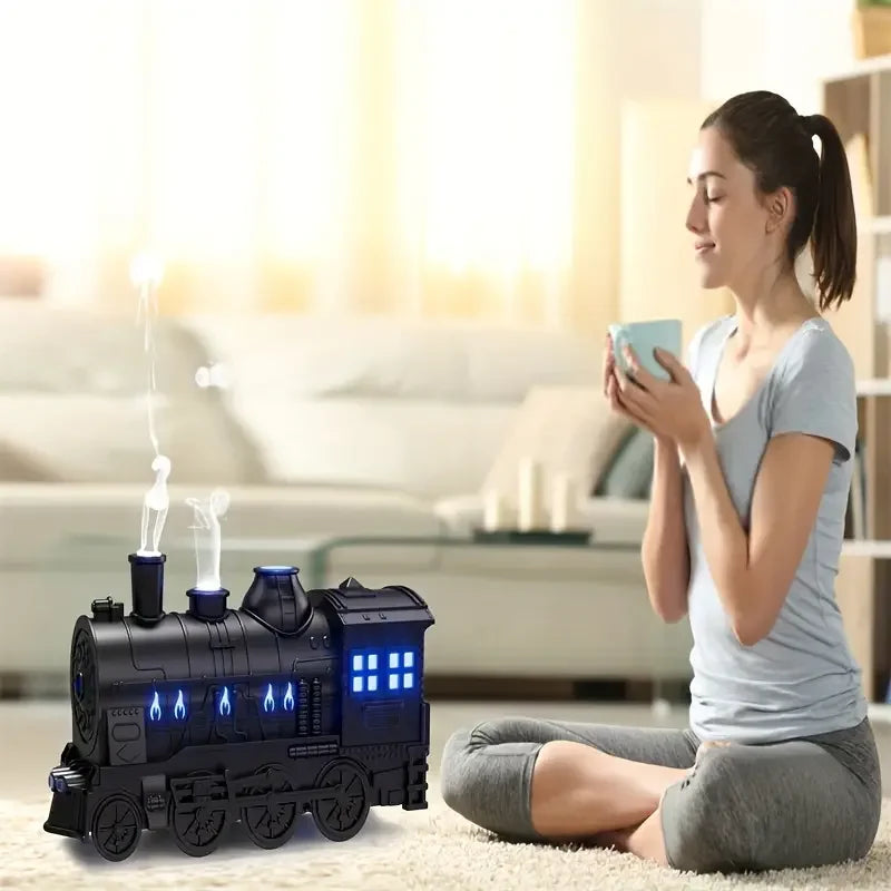 Mini Train Shape Essential Oil Diffuser with Light Mist