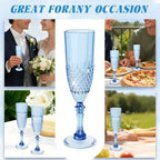 Crystal High-Stem Champagne Goblet Set for Parties