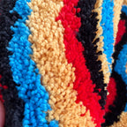 Trippy Smiling Rug Unique Tufted Design
