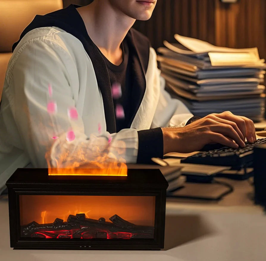 Flame and Mist Humidifier Essential Oil Diffuser