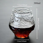 3D Mountain Whiskey Glass in Wooden Gift Box