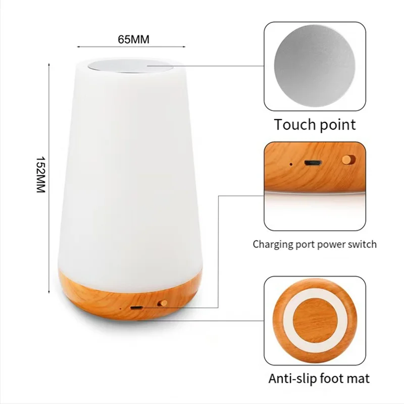 Dimmable Touch Night Light with 13 Colors and 5 Brightness