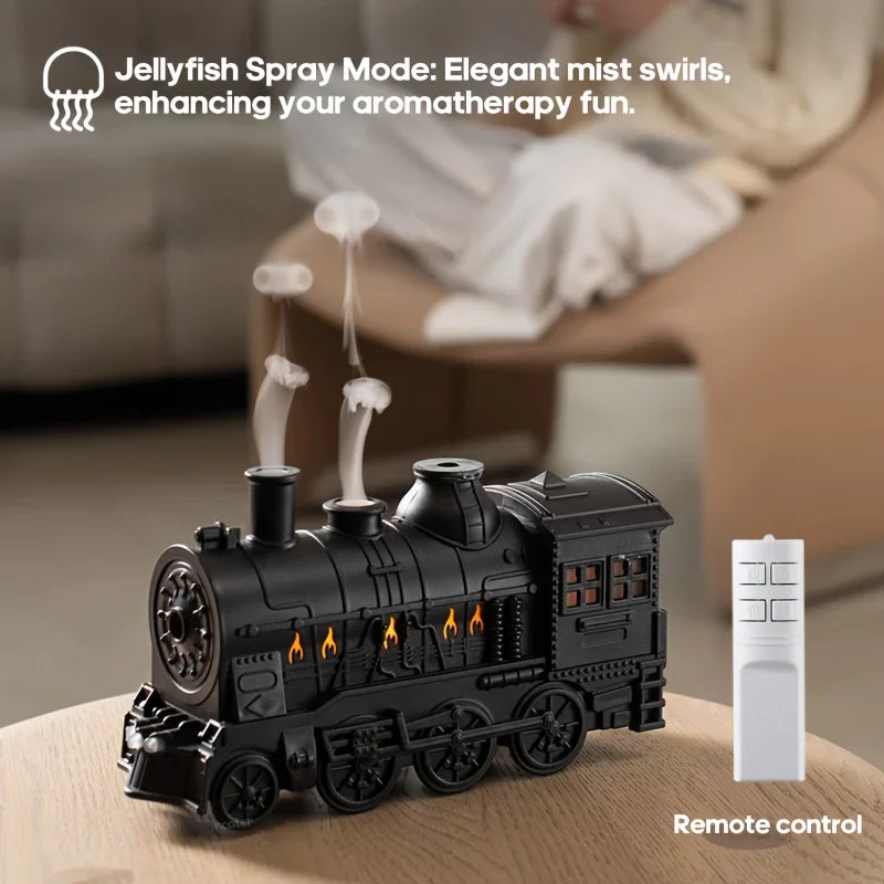 Mini Train Shape Essential Oil Diffuser with Light Mist