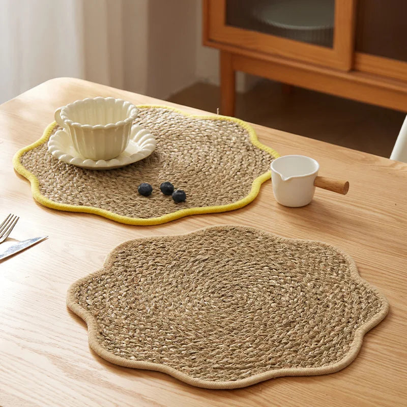 Natural Water Hyacinth Woven Placemat 38cm