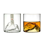 3D Mountain Whiskey Glass in Wooden Gift Box