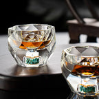 50ML Double-bottom Crystal Wine Glass for Whiskey and Espresso