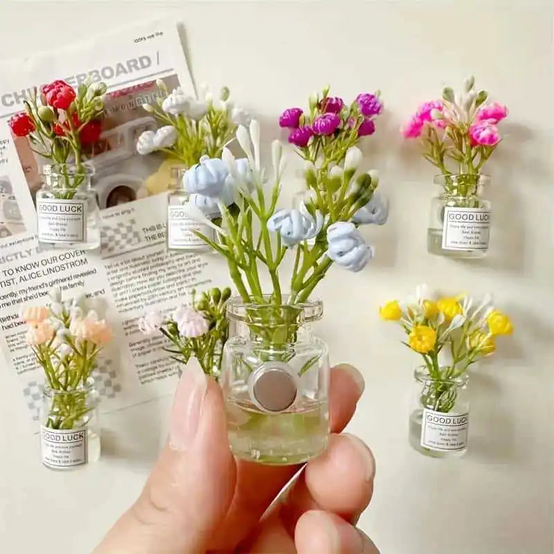 Glow in The Dark Flower Vase Magnets for Kitchen Decor