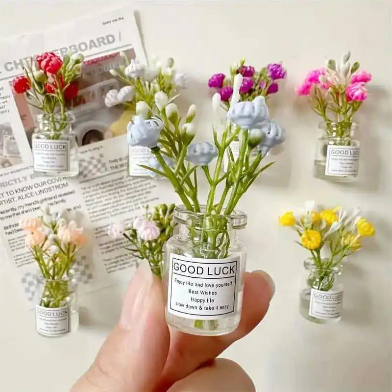 Glow in The Dark Flower Vase Magnets for Kitchen Decor