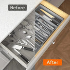 Adjustable Plastic Tableware Organizer for Utensils