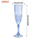 Crystal High-Stem Champagne Goblet Set for Parties