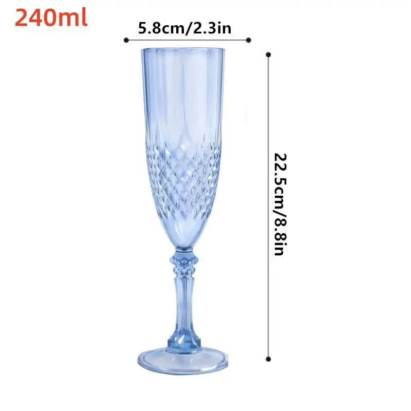 Crystal High-Stem Champagne Goblet Set for Parties