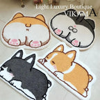 Cartoon Corgi Bathroom Mat Soft Polyester Rug