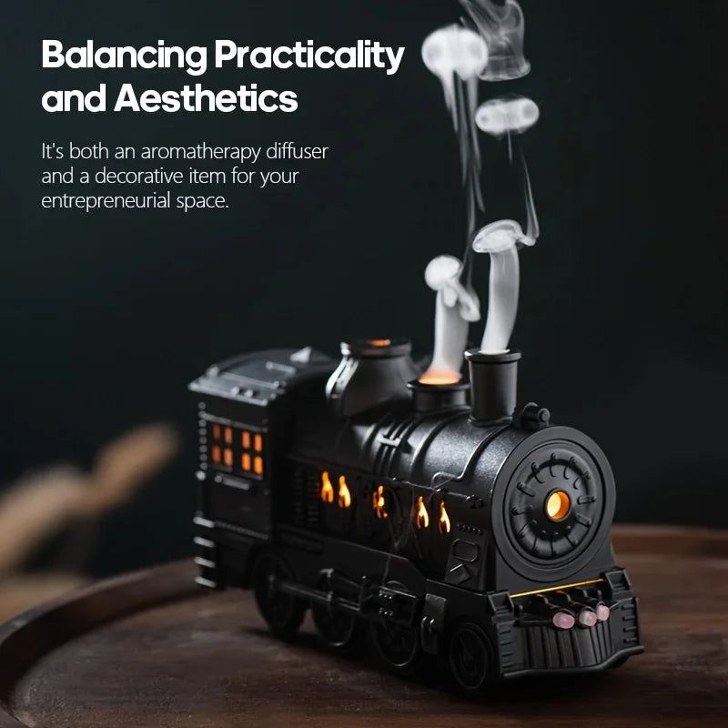 Mini Train Shape Essential Oil Diffuser with Light Mist