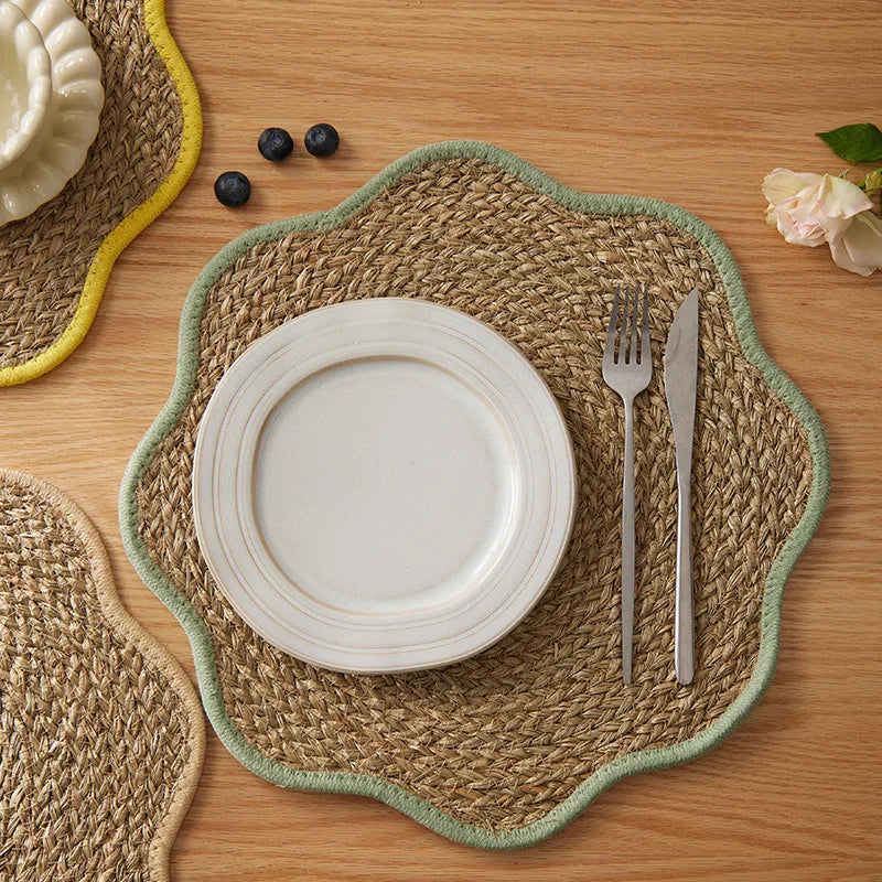 Natural Water Hyacinth Woven Placemat 38cm
