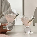 KEMORELA 260ML Beaded Cocktail Glass for Parties