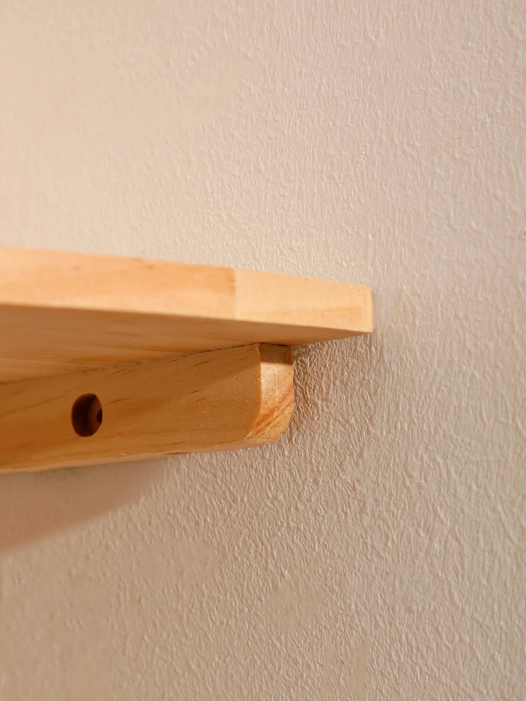 Wall Corner Shelves Wood Floating Wall Shelf Round End Wall Mounted Floating Corner Shelf for Bedroom Living Room and Kitchen