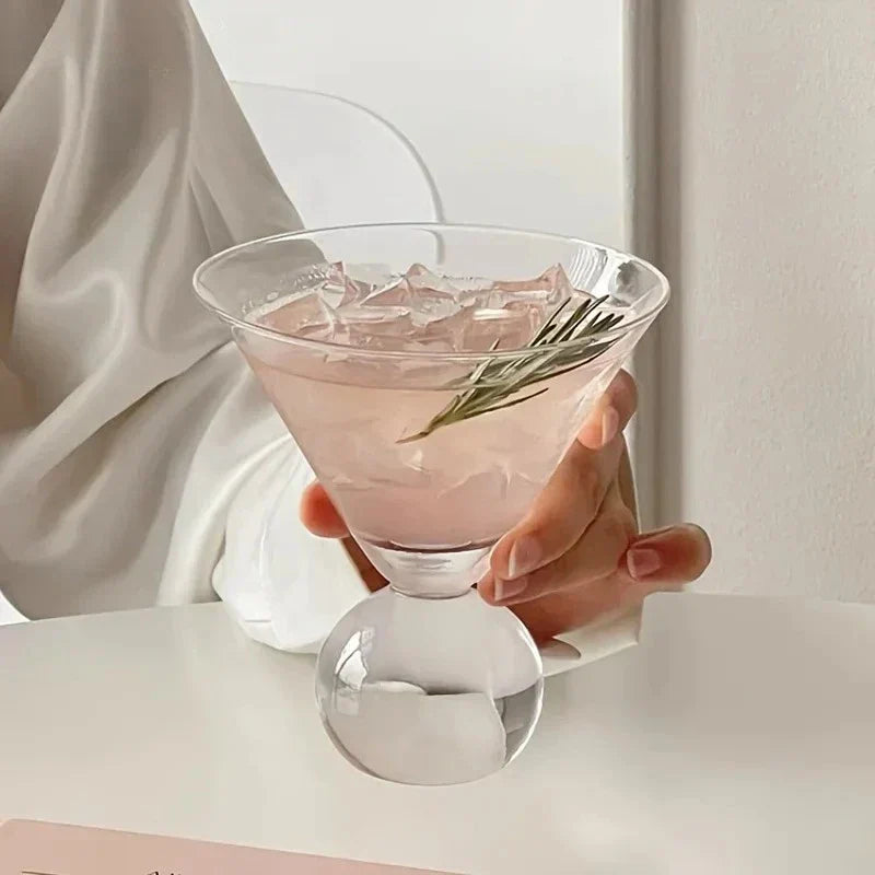 KEMORELA 260ML Beaded Cocktail Glass for Parties