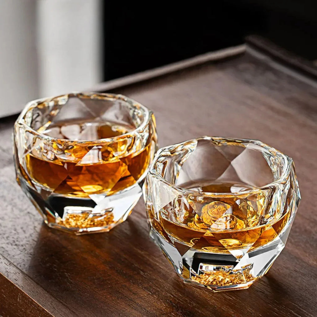 50ML Double-bottom Crystal Wine Glass for Whiskey and Espresso