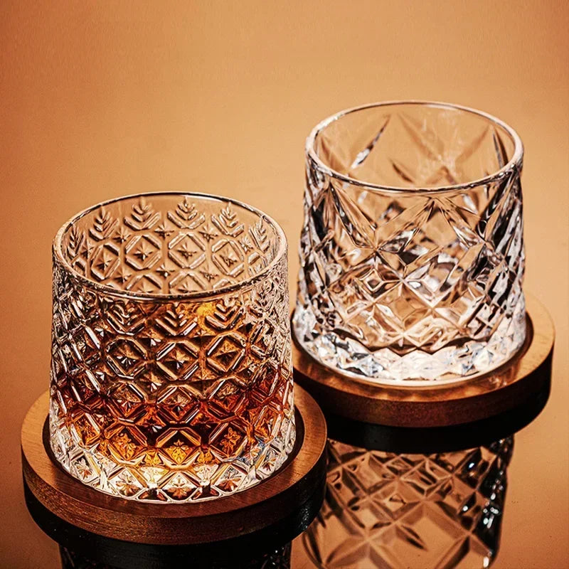 Crystal Whiskey Tumbler Glass for Home Bar Use