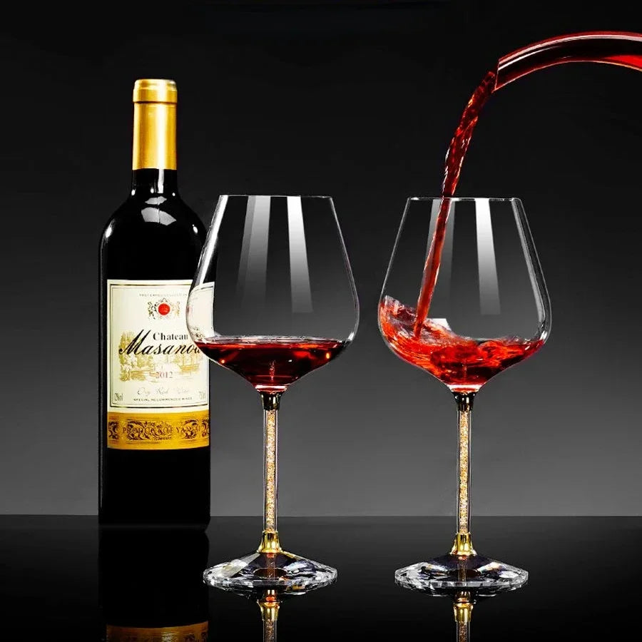 Crystal Red Wine Glass Set for Parties - 2pcs