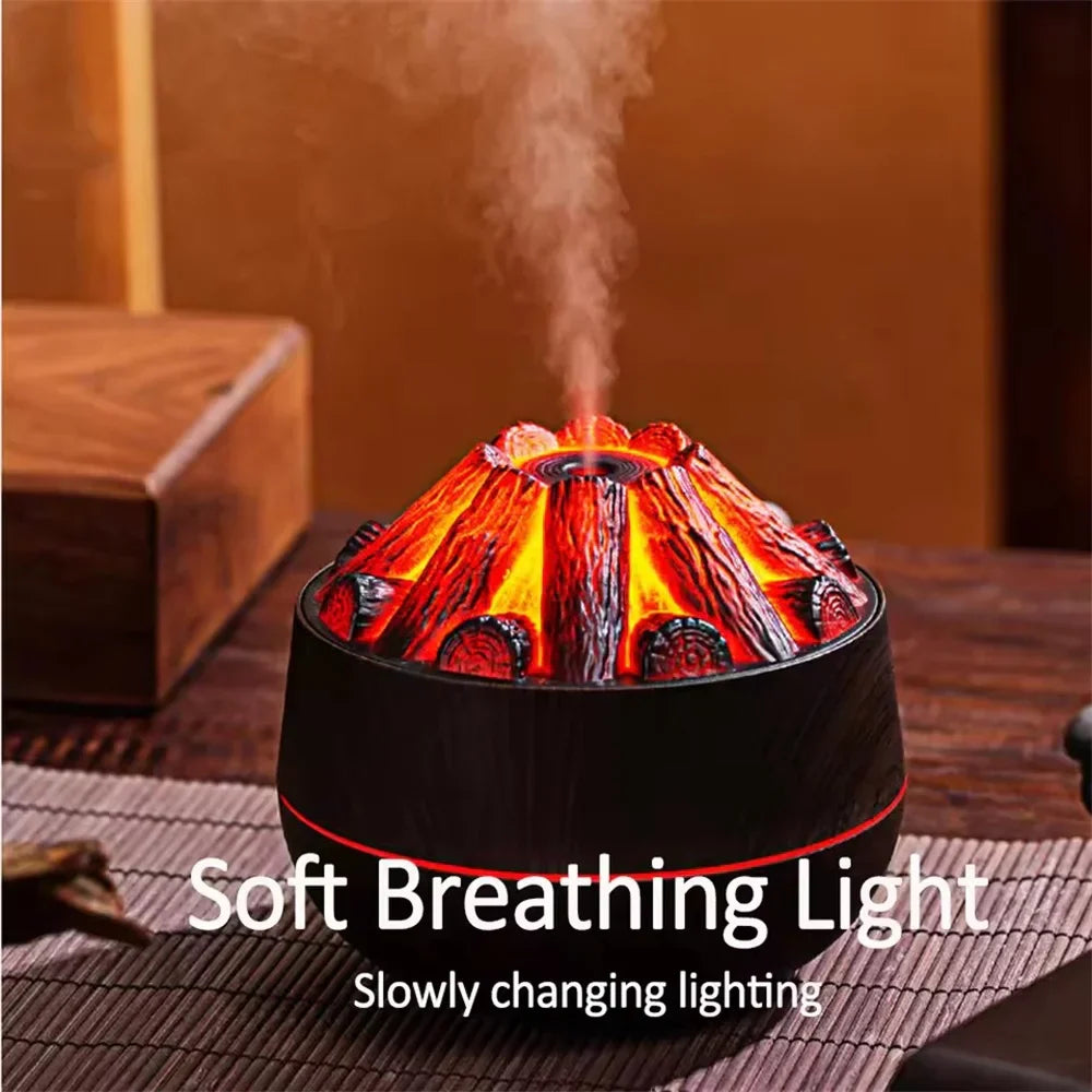Charcoal Flame Essential Oil Diffuser 300ml Humidifier