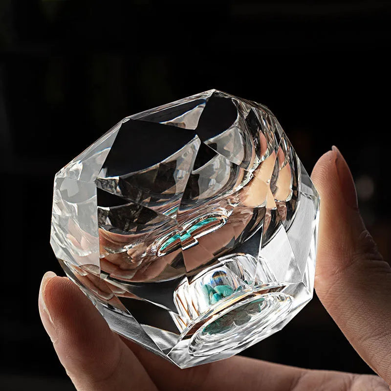50ML Double-bottom Crystal Wine Glass for Whiskey and Espresso