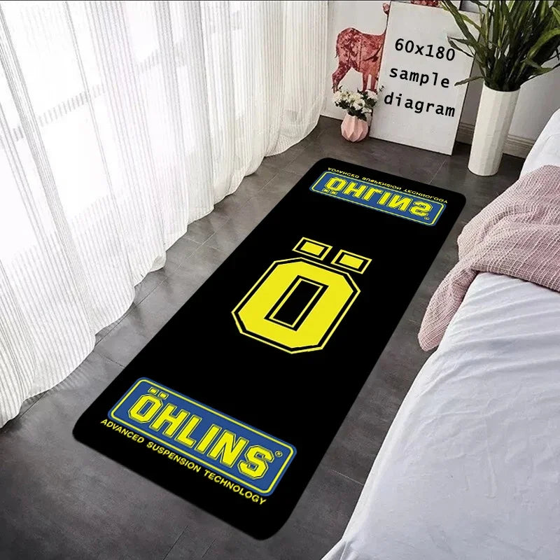VIKAMA Motorbike Floor Mats Waterproof Polyester Rugs
