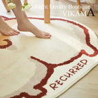 Cartoon Corgi Bathroom Mat Soft Polyester Rug