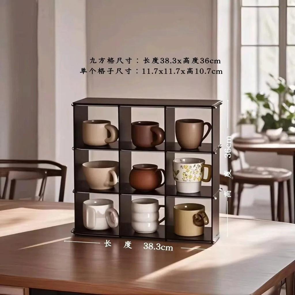 Acrylic Tea Set Storage Rack for Kitchen Countertops