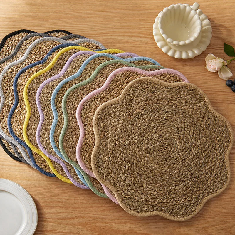 Natural Water Hyacinth Woven Placemat 38cm