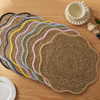 Natural Water Hyacinth Woven Placemat 38cm