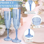 Crystal High-Stem Champagne Goblet Set for Parties