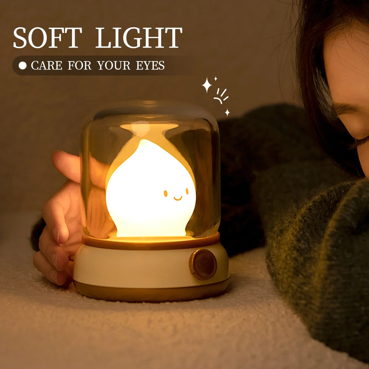 Cute LED Night Lamp Portable Cartoon Table Lamp