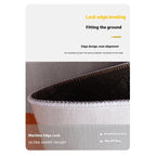 VIKAMA Striped Polyester Floor Mat for Home Use
