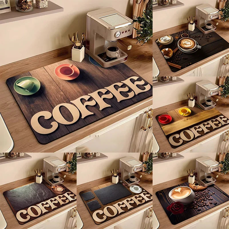 Waterproof Non-slip Dish Drying Mat for Kitchen