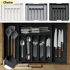 Adjustable Plastic Tableware Organizer for Utensils