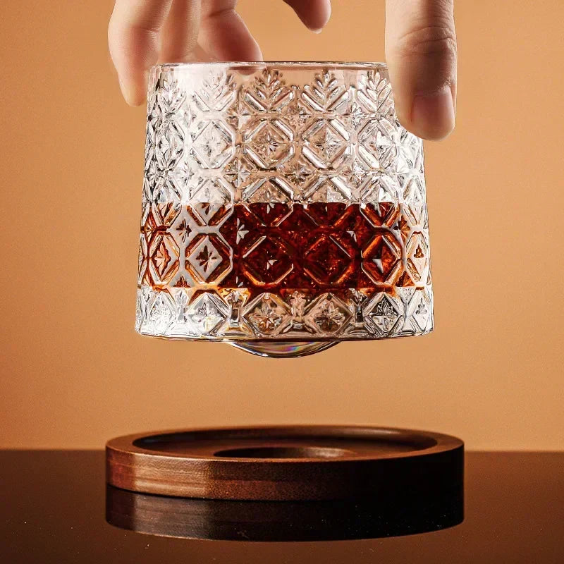 Crystal Whiskey Tumbler Glass for Home Bar Use