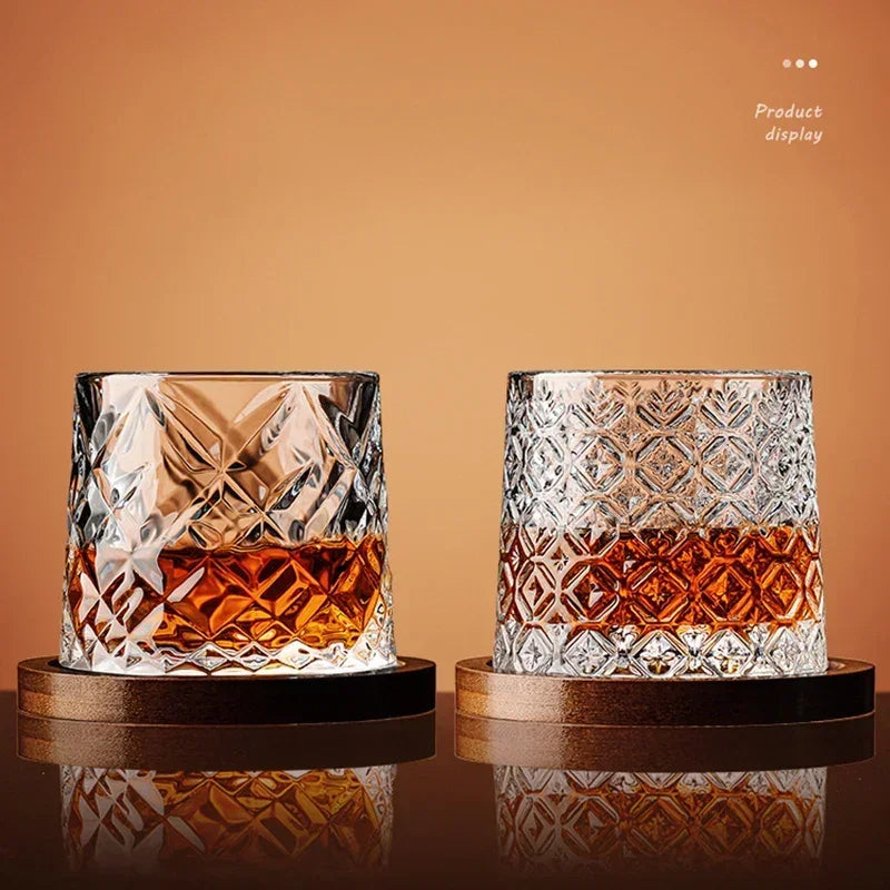 Crystal Whiskey Tumbler Glass for Home Bar Use