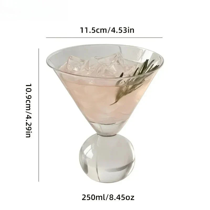 KEMORELA 260ML Beaded Cocktail Glass for Parties