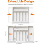 Adjustable Plastic Tableware Organizer for Utensils
